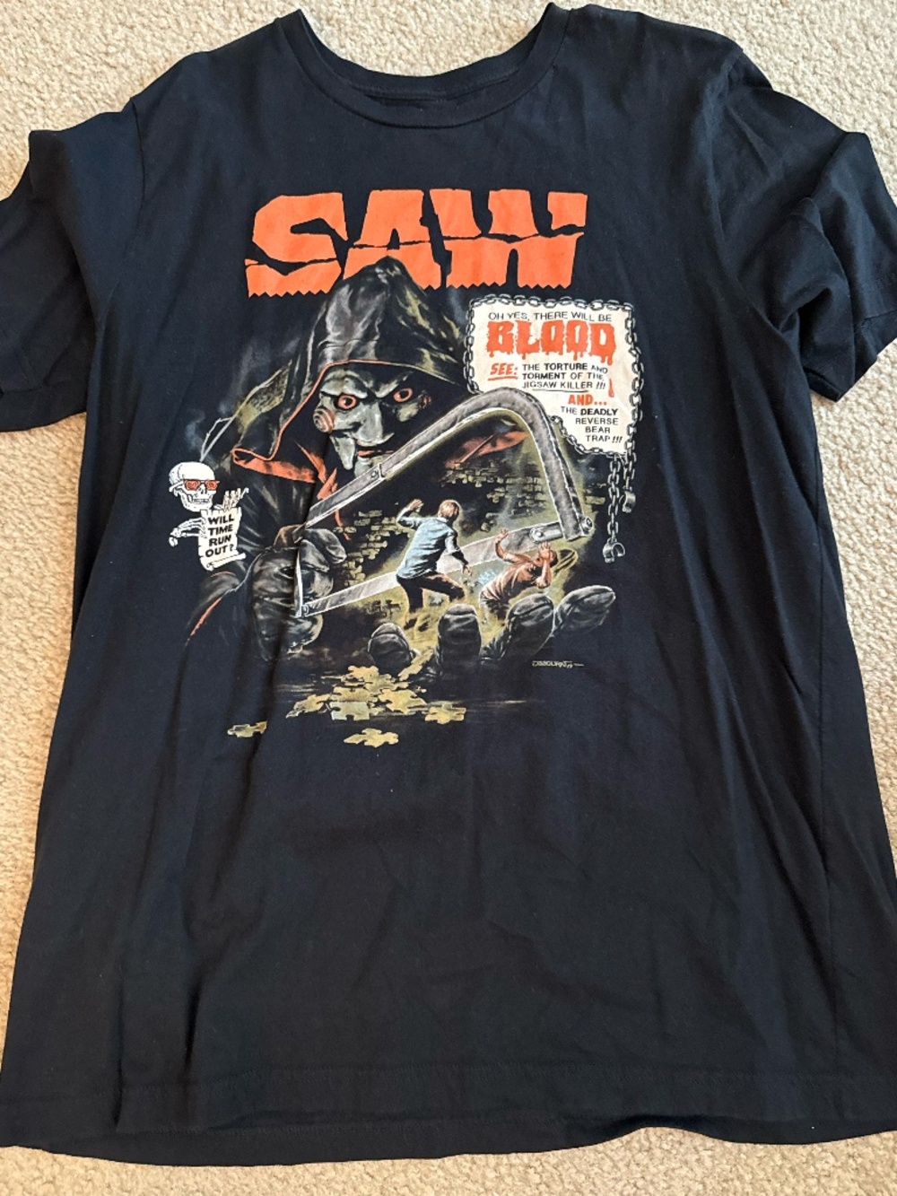 Fright Rags XL Saw movie shirt